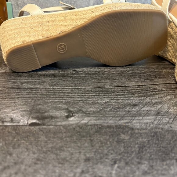 A New Day Joyce Women’s Size 10 White Braided Espadrille Wedge Sandals – NWT - Picture 6 of 9